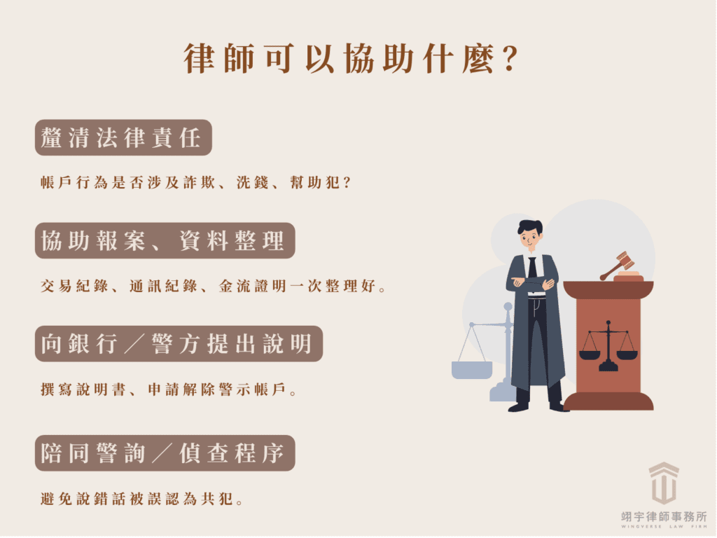 銀行帳號給別人會怎樣嗎？律師可以協助什麼？