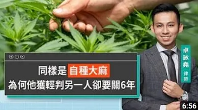 【視在哈law】同樣是自種大麻 為何他獲輕判另一人卻要關6年
