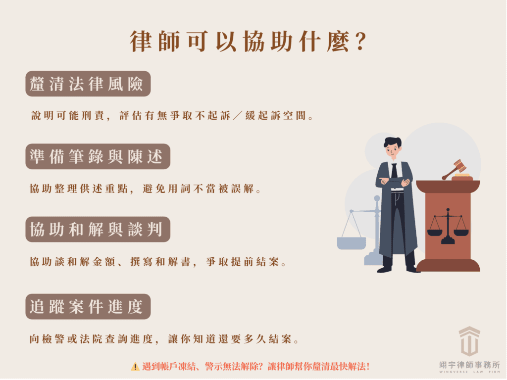 遇到詐欺案，律師可以協助什麼？