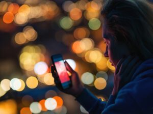 交友軟體聊天情境示意，提醒一夜情後可能引發性自主爭議