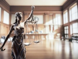 臺灣地方法院與法律文件示意圖，象徵支付命令程序