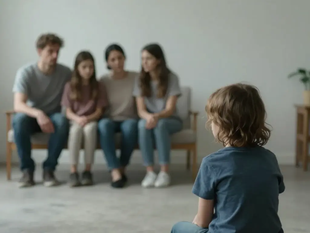 父母未盡扶養責任或侵害行為的情境示意